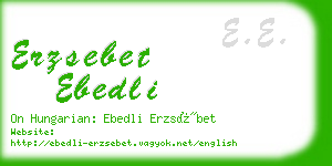 erzsebet ebedli business card